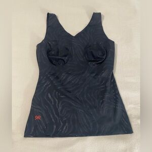 Ruby Ribbon Black Shimmer Tank Shapewear Top 38